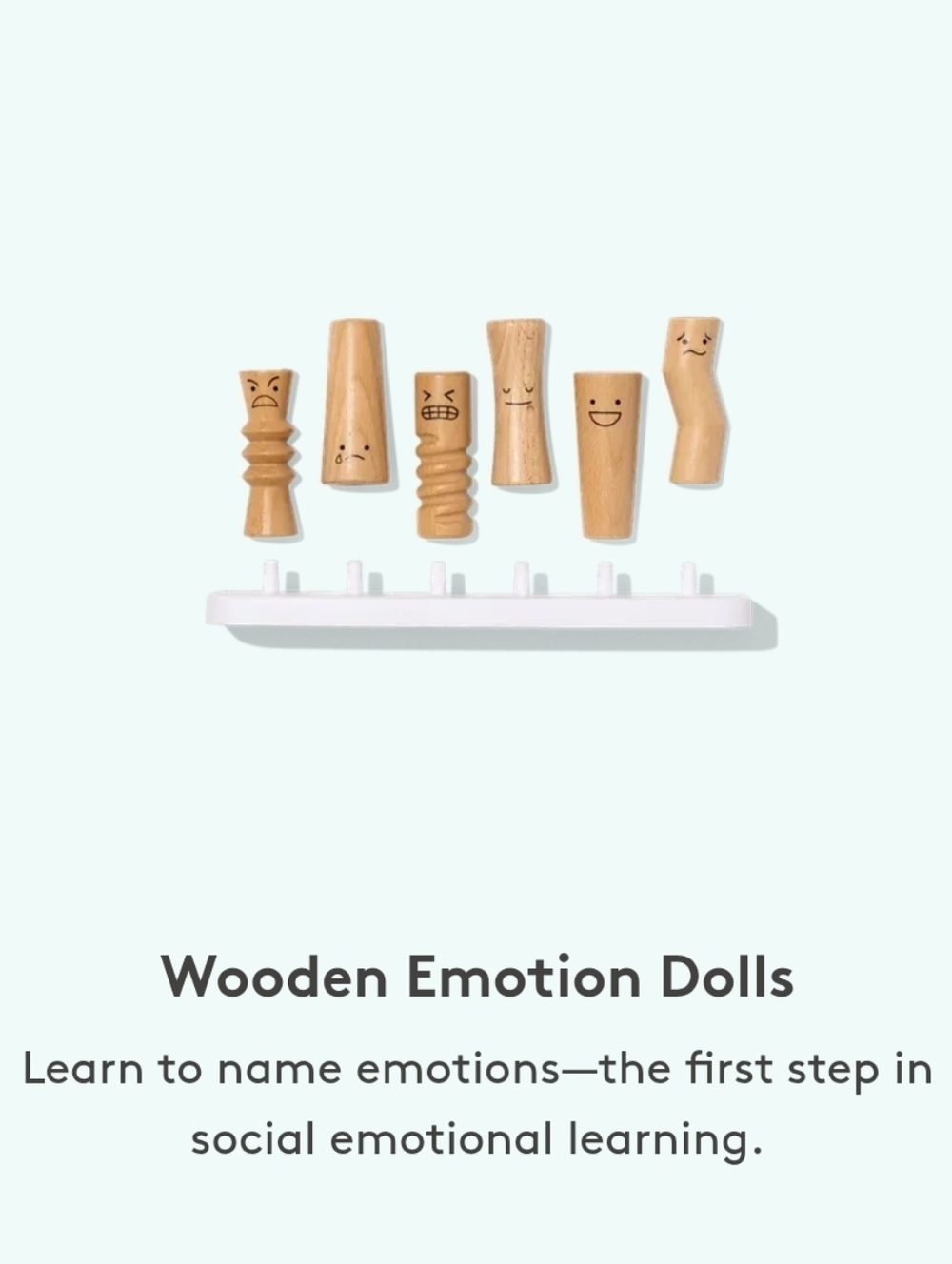 Lovevery The Observer Kit Wooden Emotion Dolls - Montessori SEL Feelings Set